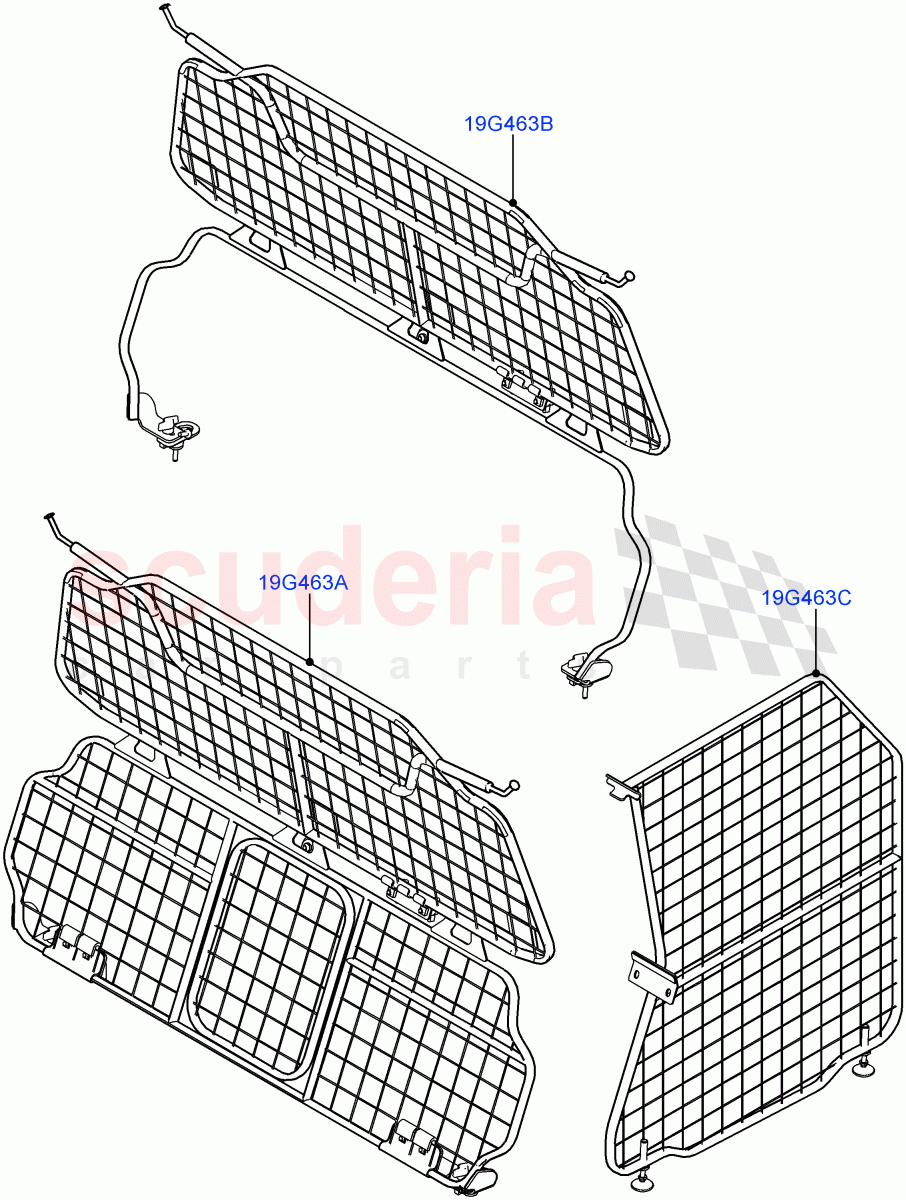 Cargo Barrier of Land Rover Land Rover Defender (2020+) [2.0 Turbo Petrol AJ200P]