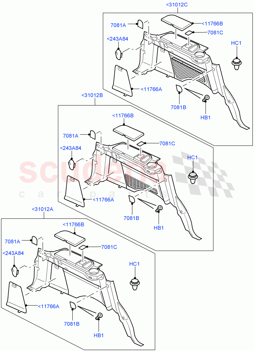 Side Trim(Luggage Compartment)((V)FROMAA000001) of Land Rover Land Rover Discovery 4 (2010-2016) [4.0 Petrol V6]