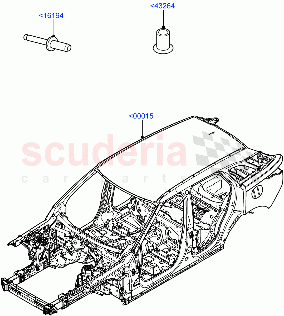 Bodyshell of Land Rover Land Rover Range Rover Velar (2017+) [5.0 OHC SGDI SC V8 Petrol]