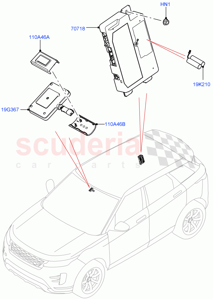 Telematics (Changsu (China)) of Land Rover Land Rover Range Rover Evoque (2019+) [1.5 I3 Turbo Petrol AJ20P3]
