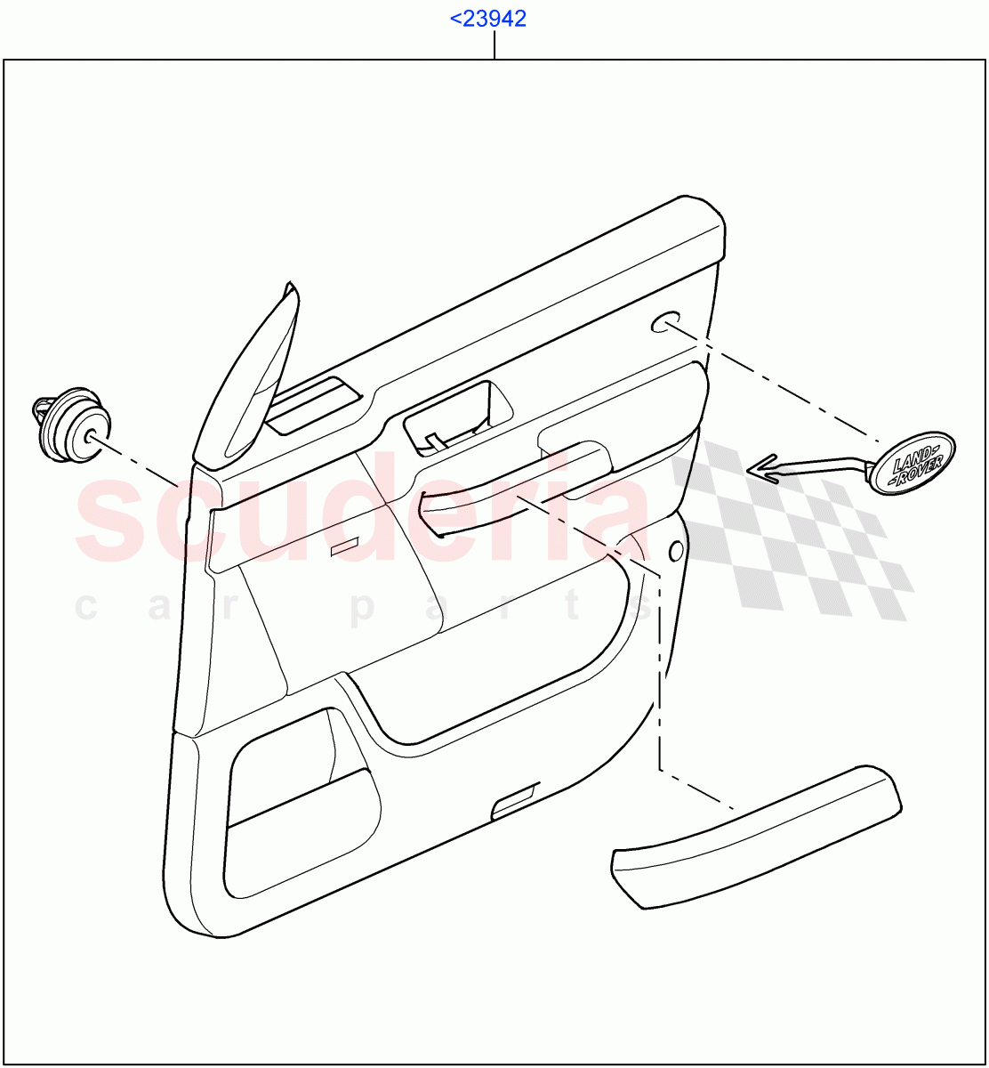 Front Door Trim Panels((V)TO9A999999) of Land Rover Land Rover Range Rover Sport (2005-2009) [4.2 Petrol V8 Supercharged]