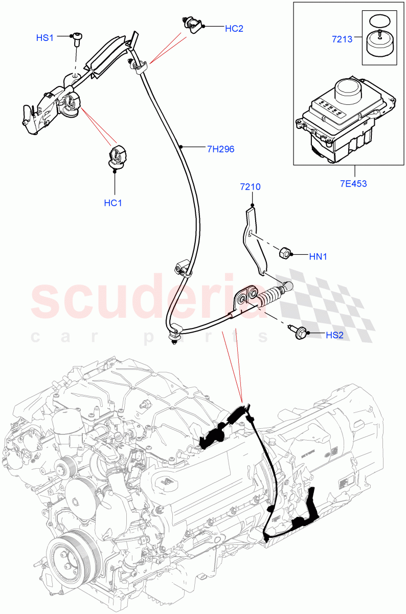 Gear Change-Automatic Transmission (Nitra Plant Build) (2.0L I4 DSL MID DOHC AJ200, 8 Speed Auto Trans ZF 8HP45, 3.0L DOHC GDI SC V6 PETROL) ((V) FROMK2000001) of Land Rover Land Rover Discovery 5 (2017+) [2.0 Turbo Petrol AJ200P]
