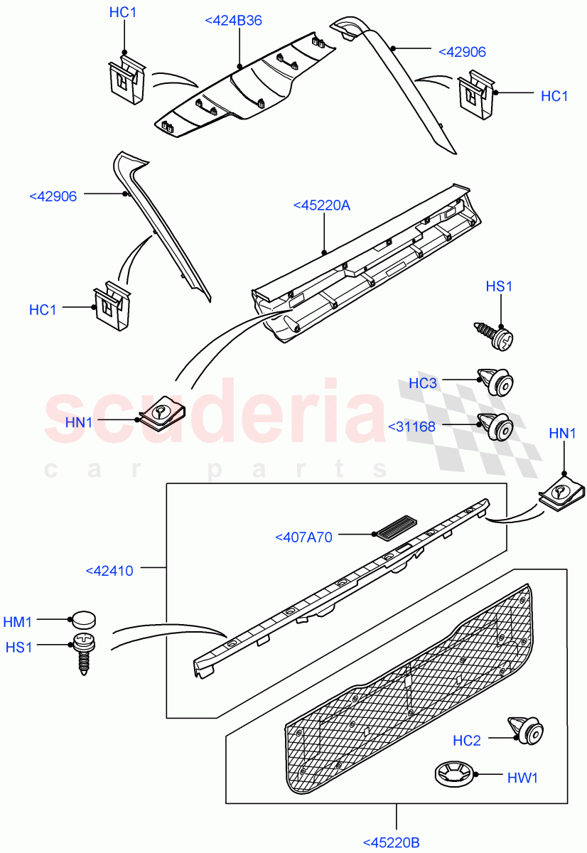 Back Door/Tailgate Trim Panels(Less Armoured)((V)FROMAA000001) of Land Rover Land Rover Range Rover (2010-2012) [3.6 V8 32V DOHC EFI Diesel]