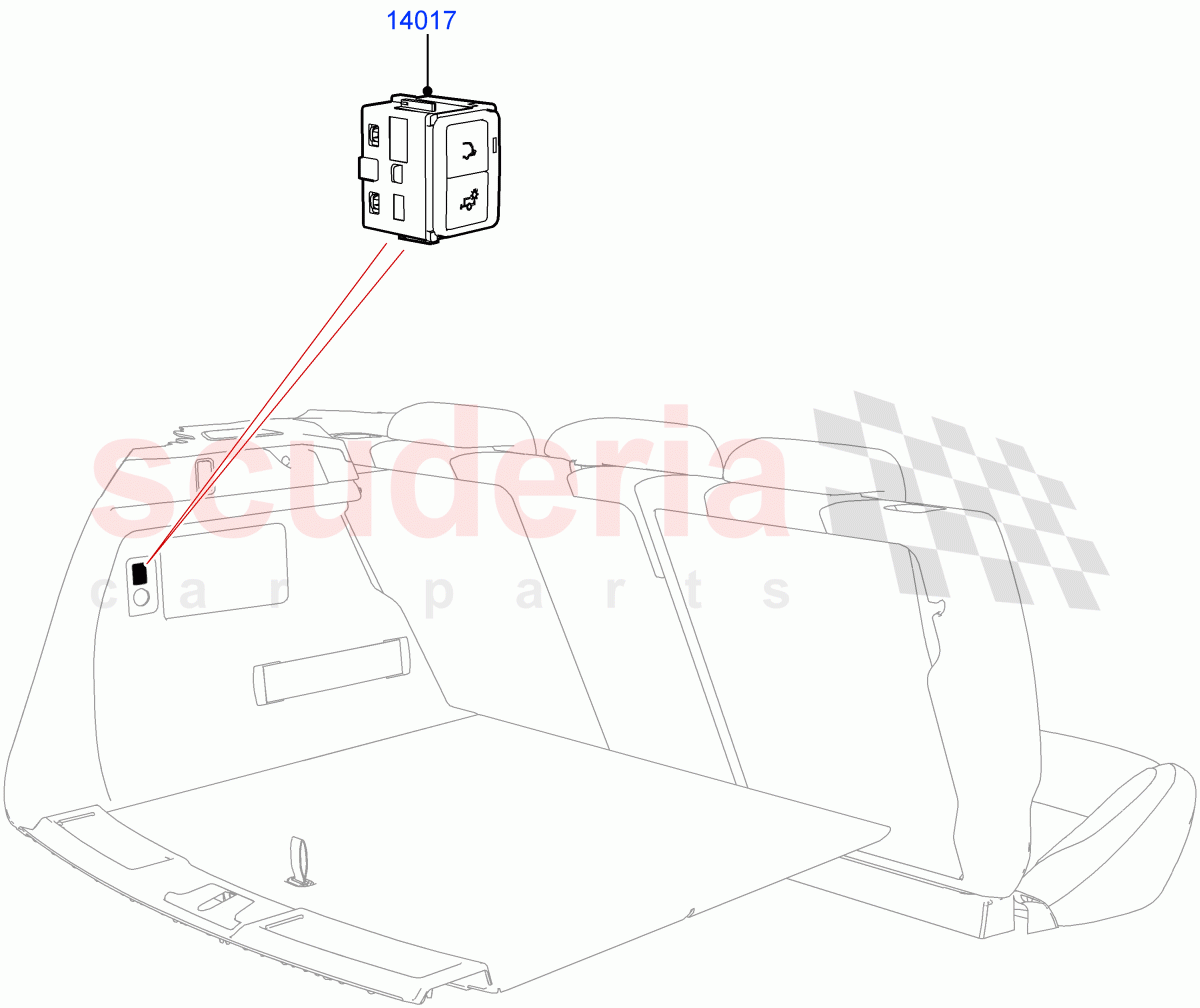 Switches(Luggage Compartment)(Itatiaia (Brazil),Tow Hitch Elec Deployable Swan Neck) of Land Rover Land Rover Range Rover Evoque (2019+) [2.0 Turbo Diesel]