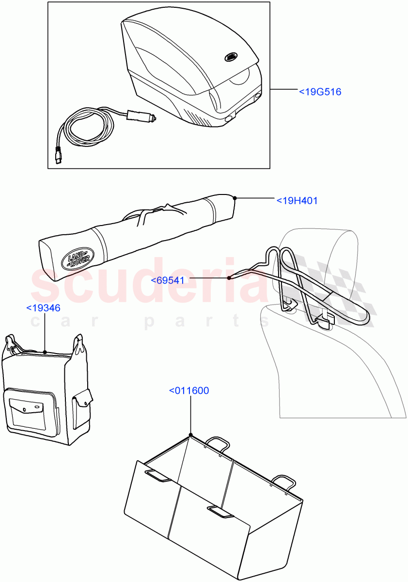 Touring Accessories(Accessory)(Halewood (UK),Itatiaia (Brazil)) of Land Rover Land Rover Range Rover Evoque (2012-2018) [2.2 Single Turbo Diesel]