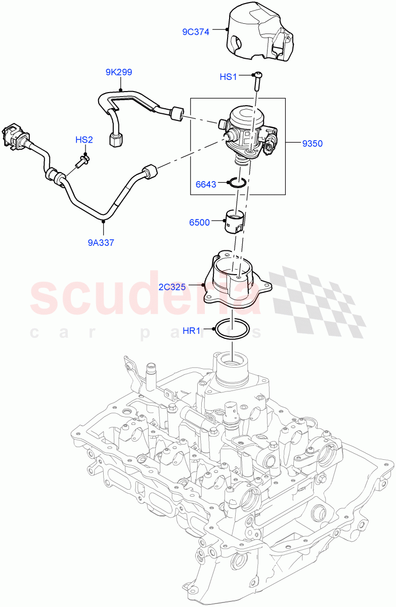 Fuel Injection Pump-Engine Mounted (1.5L AJ20P3 Petrol High, Changsu (China), 1.5L AJ20P3 Petrol High PHEV) of Land Rover Land Rover Range Rover Evoque (2019+) [1.5 I3 Turbo Petrol AJ20P3]