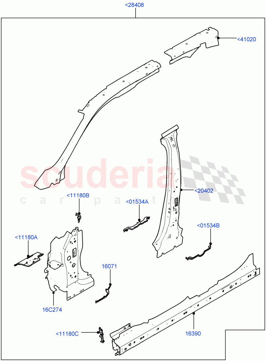 Side Panels - Inner(Middle - Front) of Land Rover Land Rover Range Rover Velar (2017+) [3.0 I6 Turbo Diesel AJ20D6]