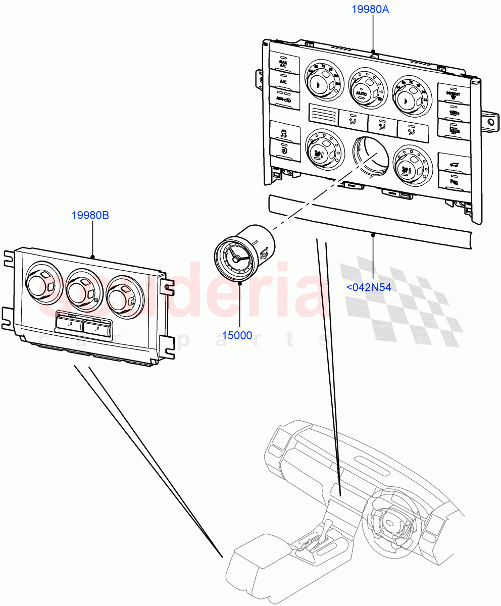 Heater & Air Conditioning Controls ((V) FROMAA000001) of Land Rover Land Rover Range Rover (2010-2012) [4.4 DOHC Diesel V8 DITC]