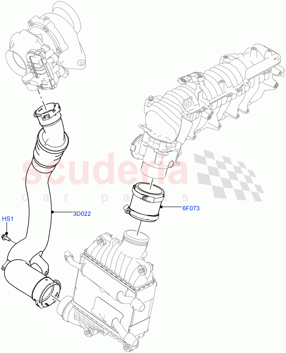 Intercooler/Air Ducts And Hoses(Nitra Plant Build)(2.0L I4 DSL MID DOHC AJ200)((V)FROMK2000001) of Land Rover Land Rover Discovery 5 (2017+) [2.0 Turbo Diesel]