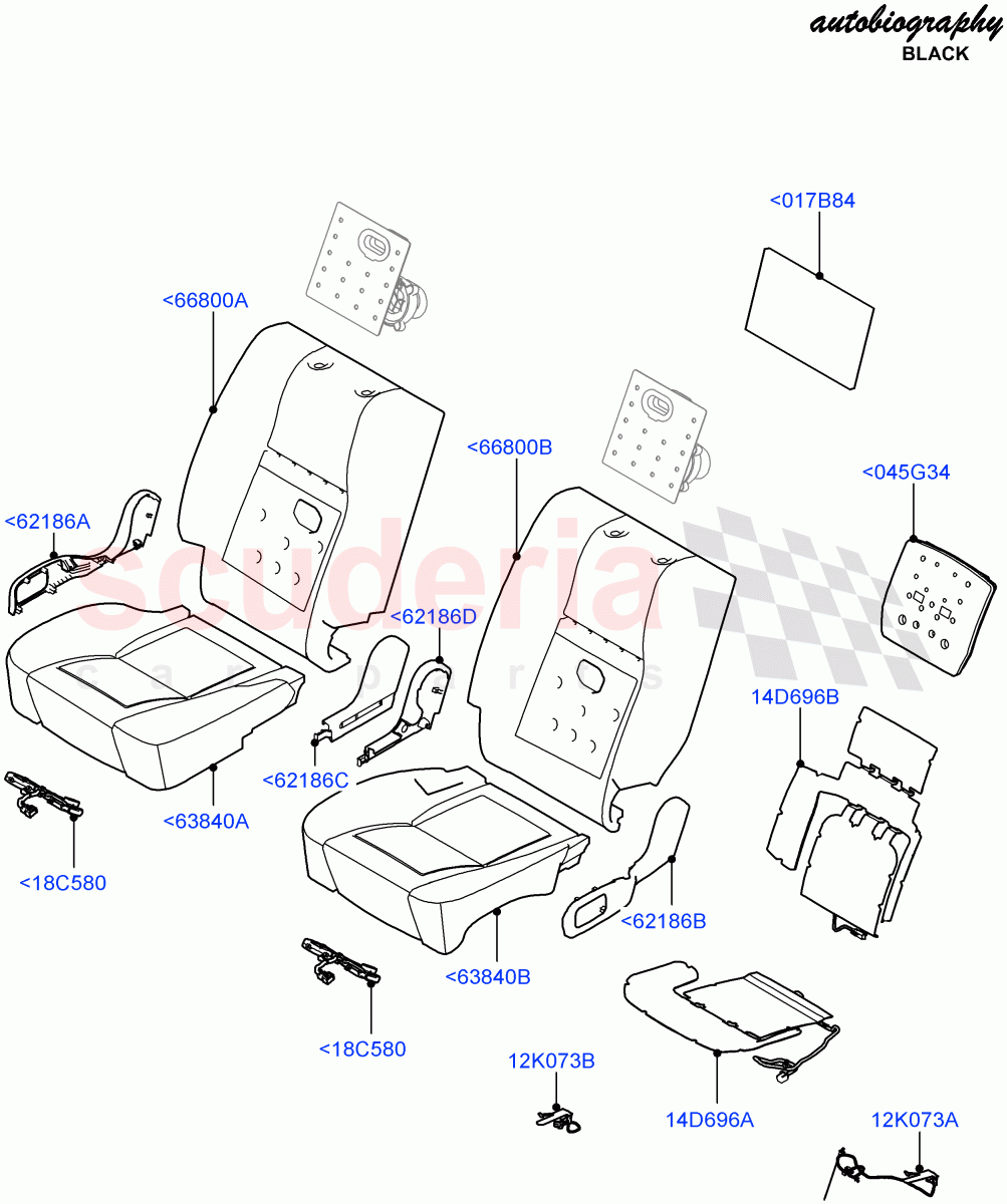 Rear Seat Pads/Valances & Heating(Autobiography Black / SV Autobiography)(2S AL Leather Diamond,With 40/40 Split Individual Rr Seat,Perforated Soft Grain Leather,40/20/40 Super Slouch Rear Seat,Limited Edition Lux Leather,With 2 Rear Small Individual Seats)((V)FROMEA000001) of Land Rover Land Rover Range Rover (2012-2021) [2.0 Turbo Petrol AJ200P]