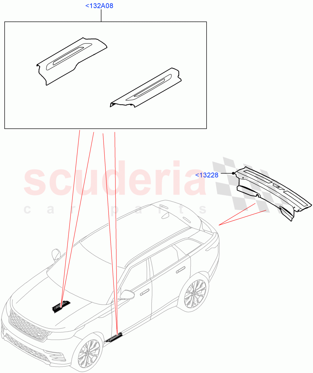 Door Sill Finishers of Land Rover Land Rover Range Rover Velar (2017+) [3.0 Diesel 24V DOHC TC]