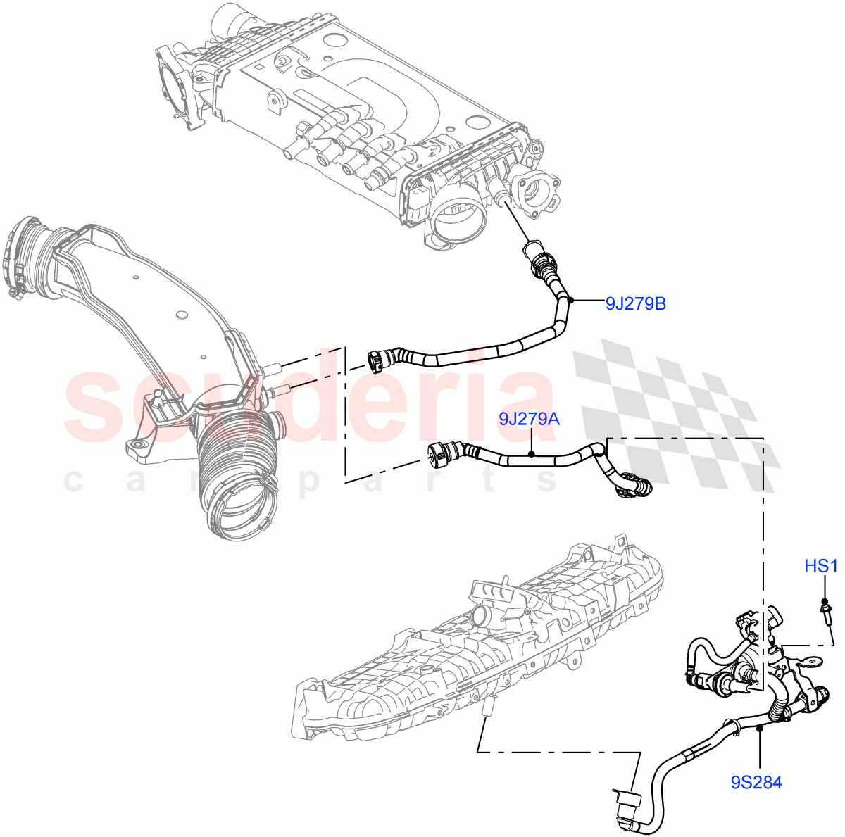 Evaporative Emission (3.0L AJ20P6 Petrol High, 3.0L AJ20P6 Petrol PHEV) of Land Rover Land Rover Range Rover (2022+) [3.0 I6 Turbo Petrol AJ20P6]