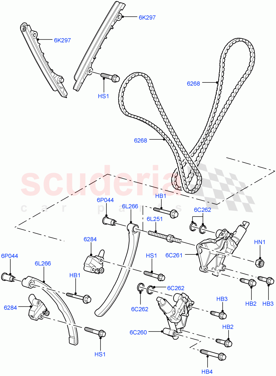 Timing Gear (Lower) (AJ Petrol 4.2 V8 Supercharged) of Land Rover Land Rover Range Rover Sport (2005-2009) [4.2 Petrol V8 Supercharged]