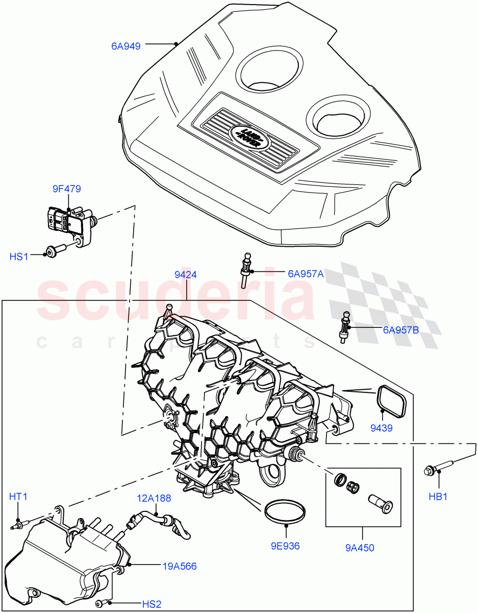 Inlet Manifold(2.0L 16V TIVCT T/C Gen2 Petrol,Halewood (UK)) of Land Rover Land Rover Discovery Sport (2015+) [2.0 Turbo Petrol GTDI]