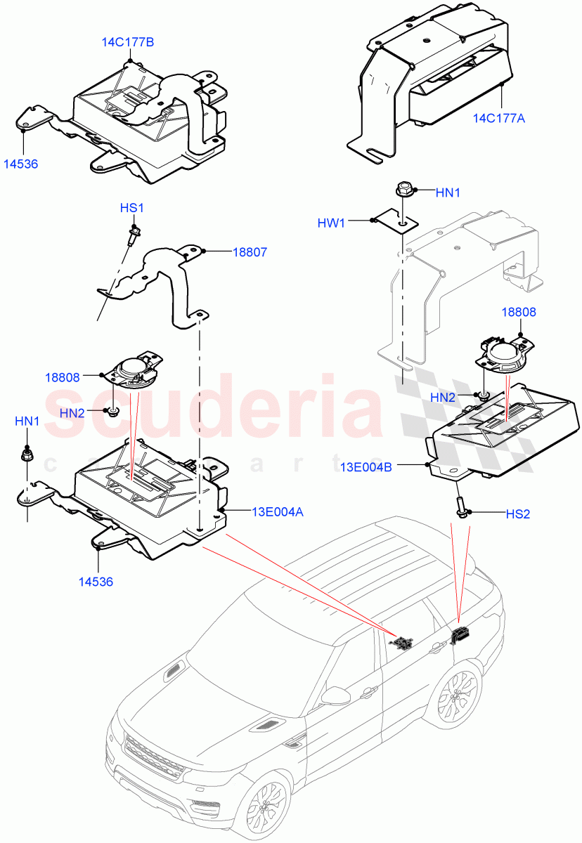 Vehicle Modules And Sensors(Tow Hitch Elec Deployable Swan Neck)((V)FROMHA000001) of Land Rover Land Rover Range Rover Sport (2014+) [5.0 OHC SGDI SC V8 Petrol]