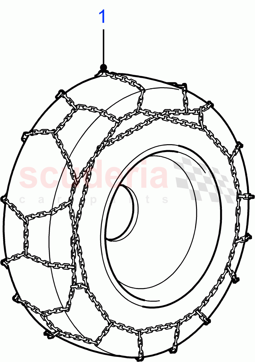 Snow Chains((V)FROM7A000001) of Land Rover Land Rover Defender (2007-2016)