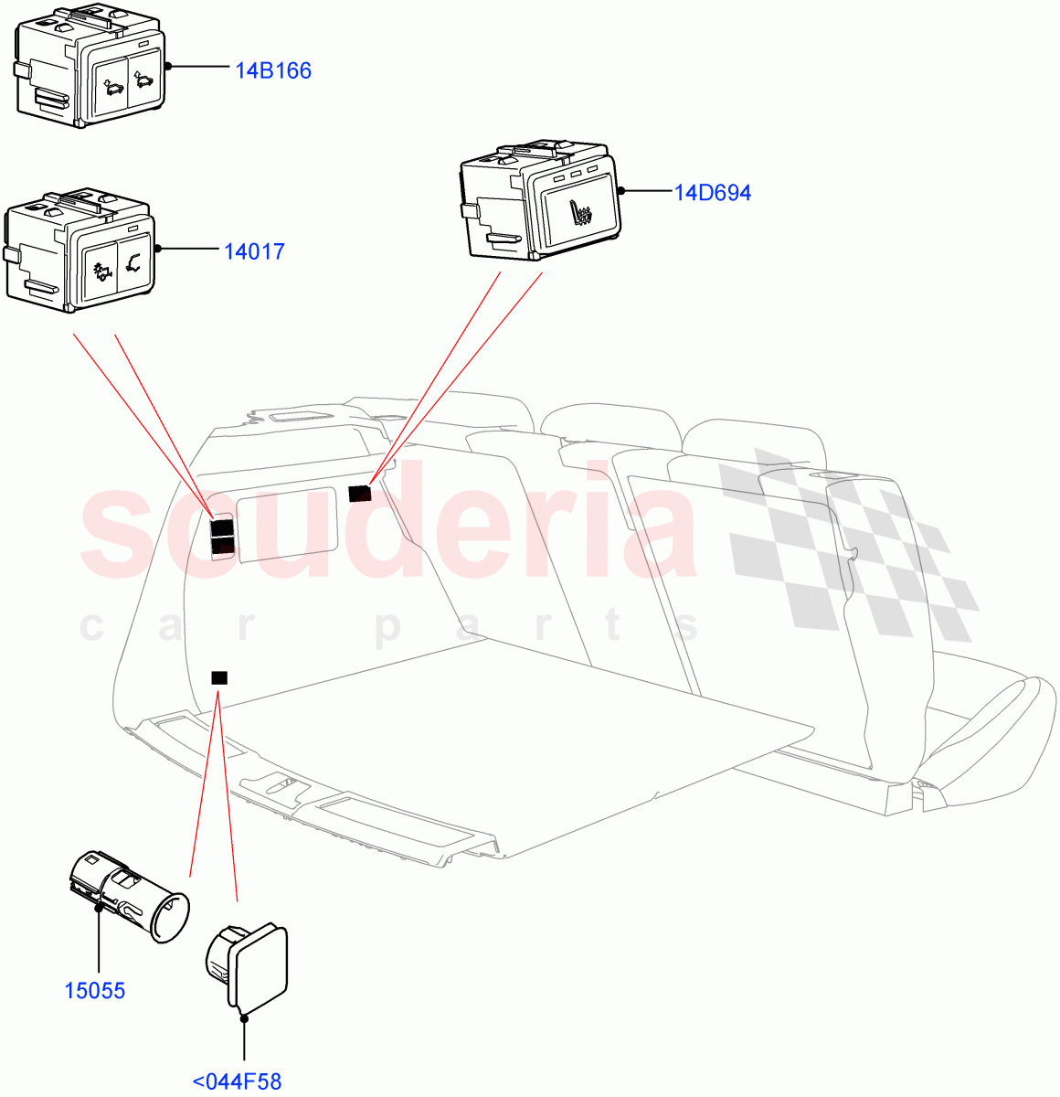 Switches(Luggage Compartment) of Land Rover Land Rover Defender (2020+) [5.0 OHC SGDI SC V8 Petrol]