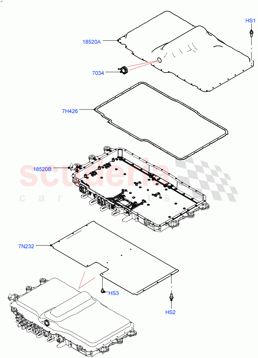 Hybrid Electrical Modules(Traction Battery Housing)(Changsu (China),Electric Engine Battery-PHEV)((V)FROMMG575835) of Land Rover Land Rover Range Rover Evoque (2019+) [2.0 Turbo Diesel]