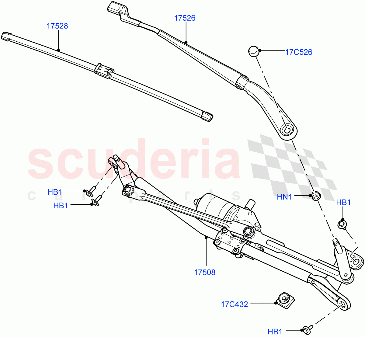 Windscreen Wiper (Itatiaia (Brazil)) ((V) FROMGT000001) of Land Rover Land Rover Range Rover Evoque (2012-2018) [2.0 Turbo Petrol AJ200P]