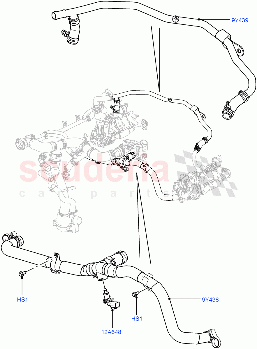 EGR Cooling System(3.0 V6 Diesel Electric Hybrid Eng)((V)FROMFA000001) of Land Rover Land Rover Range Rover (2012-2021) [3.0 Diesel 24V DOHC TC]