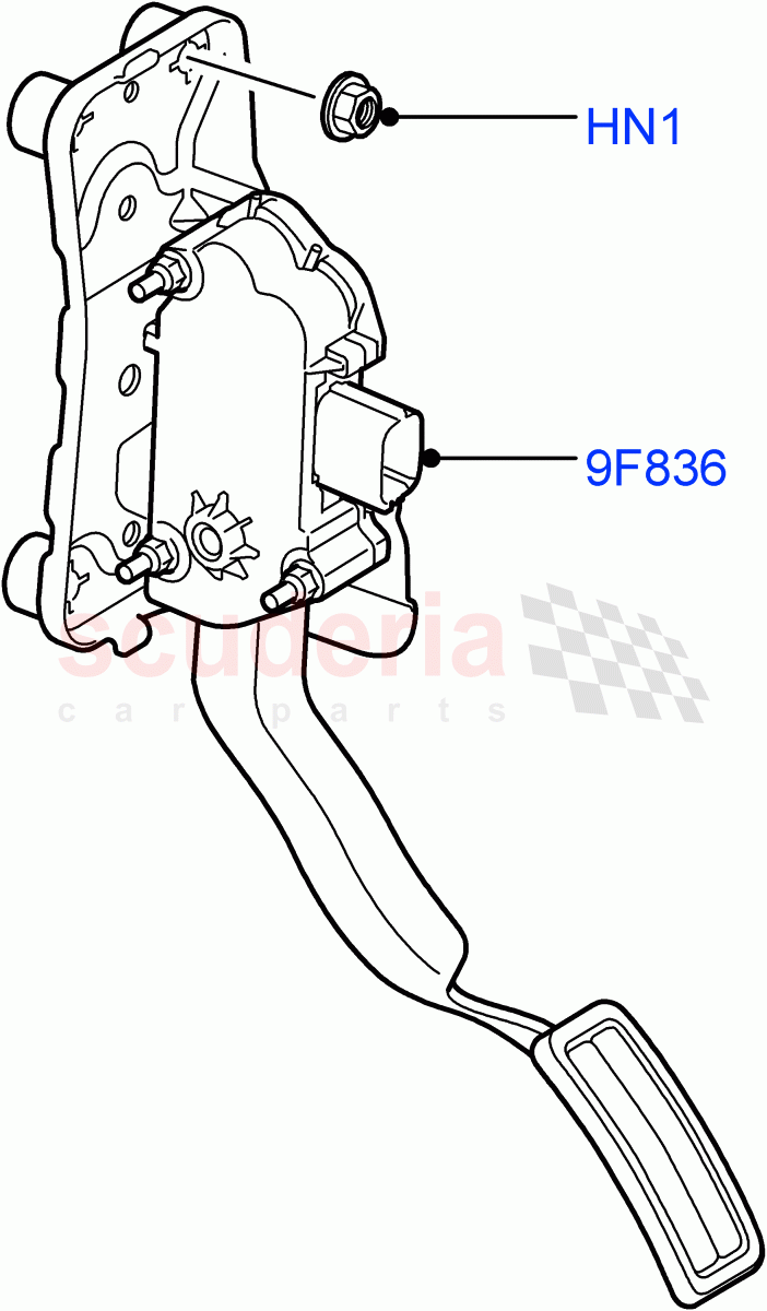 Accelerator/Injection Pump Controls(AJ Petrol 4.2 V8 Supercharged) of Land Rover Land Rover Range Rover Sport (2005-2009) [4.2 Petrol V8 Supercharged]