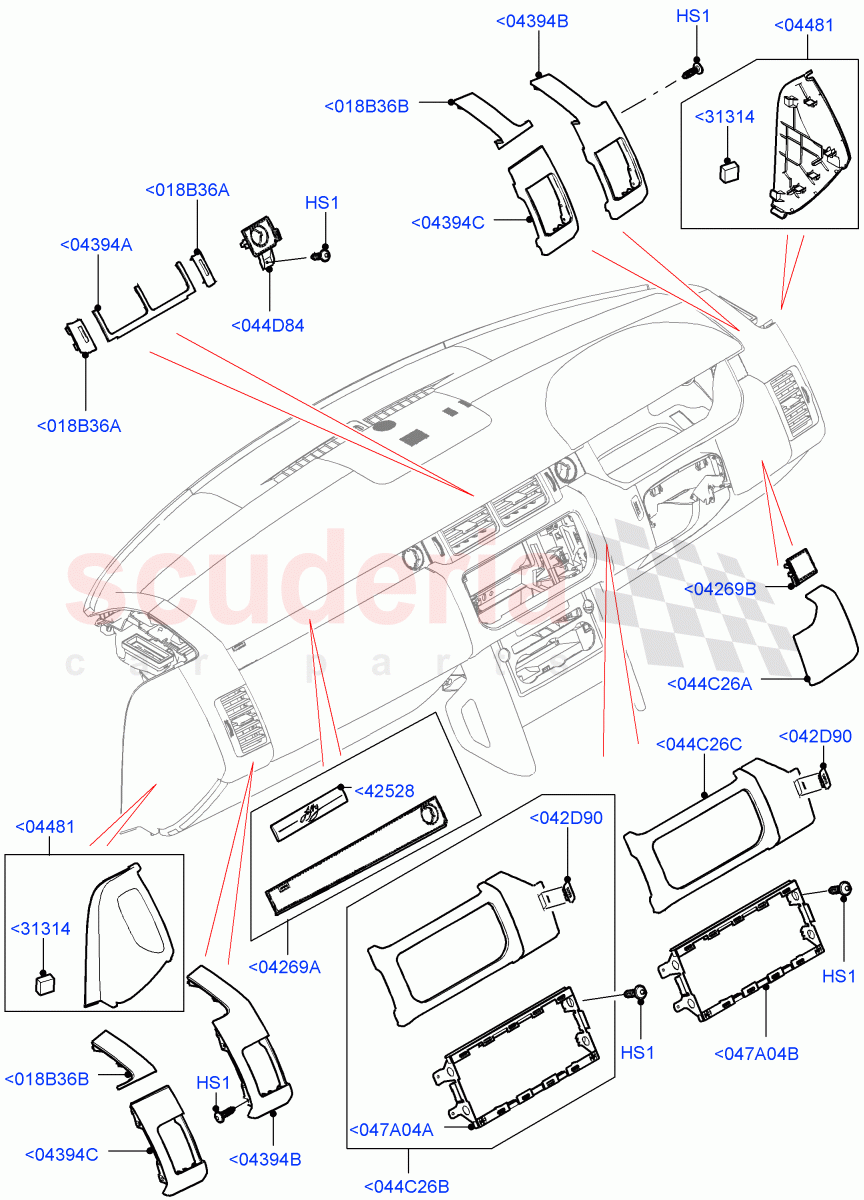 Instrument Panel (Centre, External) of Land Rover Land Rover Range Rover (2012-2021) [3.0 I6 Turbo Petrol AJ20P6]
