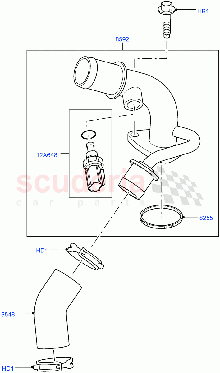 Thermostat/Housing & Related Parts(Cologne V6 4.0 EFI (SOHC))((V)FROMAA000001) of Land Rover Land Rover Discovery 4 (2010-2016) [4.0 Petrol V6]