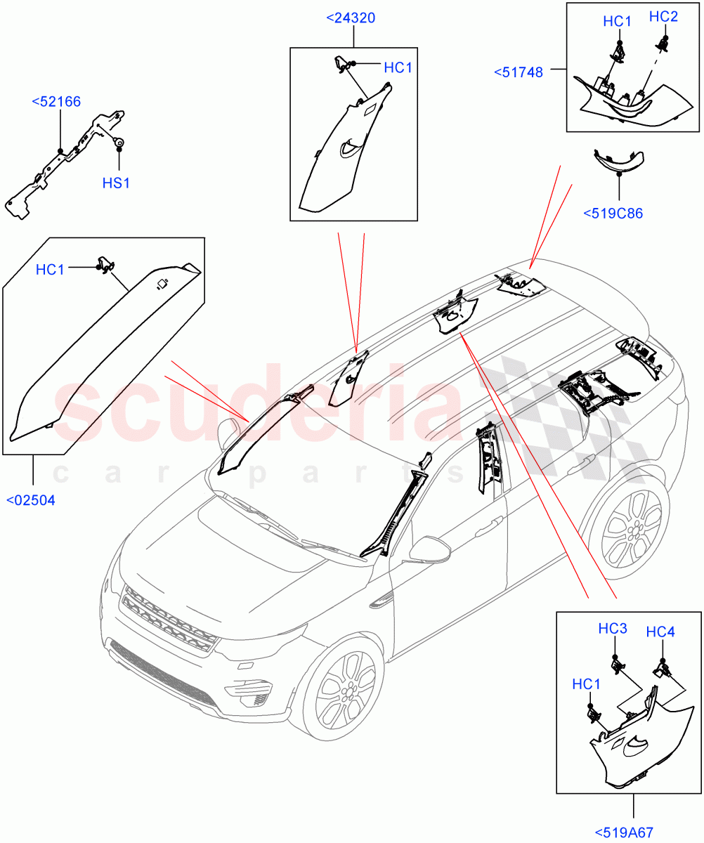 Side Trim (Front And Rear) (Itatiaia (Brazil)) ((V) FROMGT000001) of Land Rover Land Rover Discovery Sport (2015+) [2.0 Turbo Diesel AJ21D4]