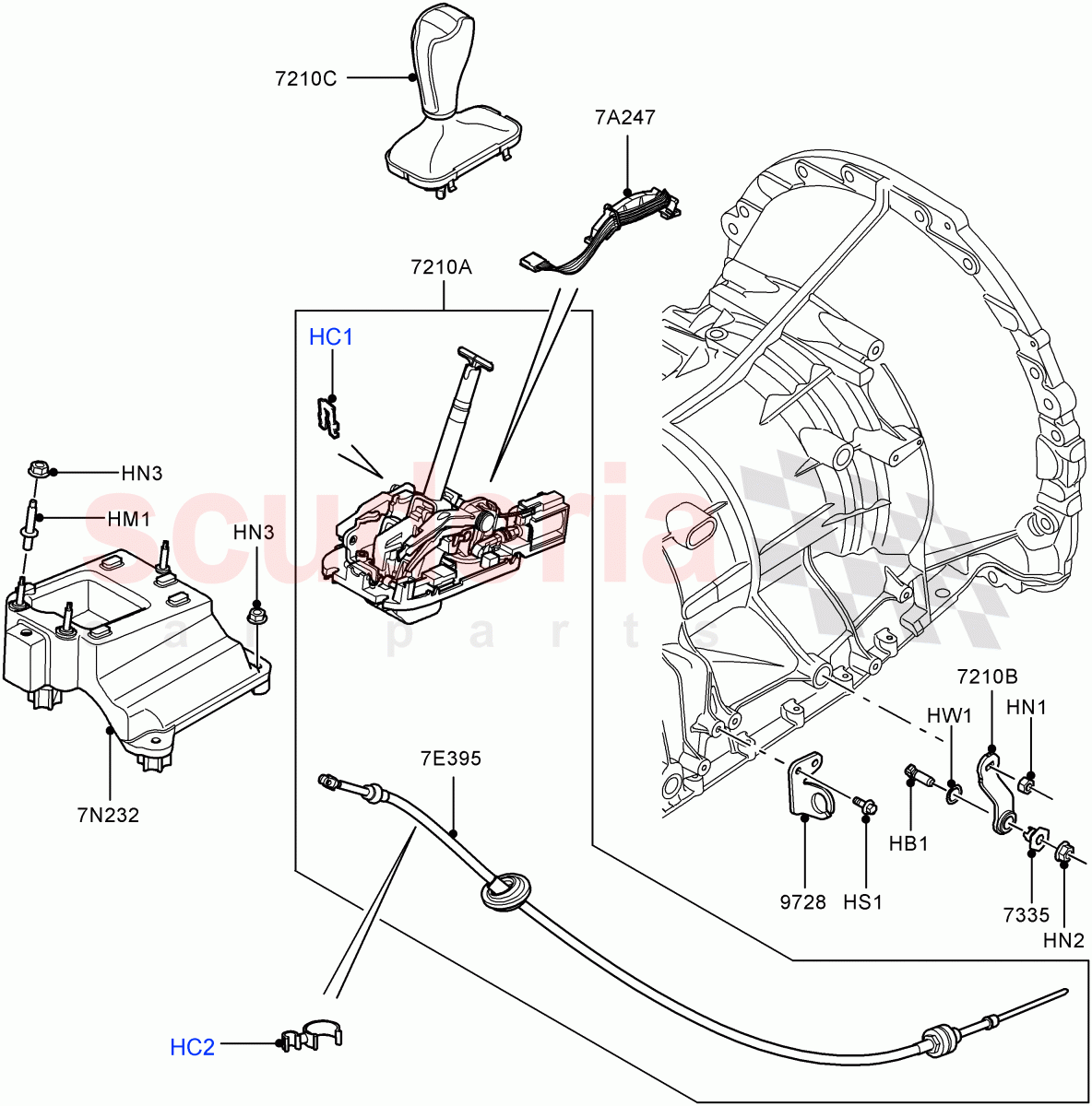 Gear Change-Automatic Transmission(Floor)(3.6L V8 32V DOHC EFi Diesel Lion,6 Speed Auto ZF 6HP26 Steptronic)((V)FROMAA000001) of Land Rover Land Rover Range Rover (2010-2012) [5.0 OHC SGDI NA V8 Petrol]