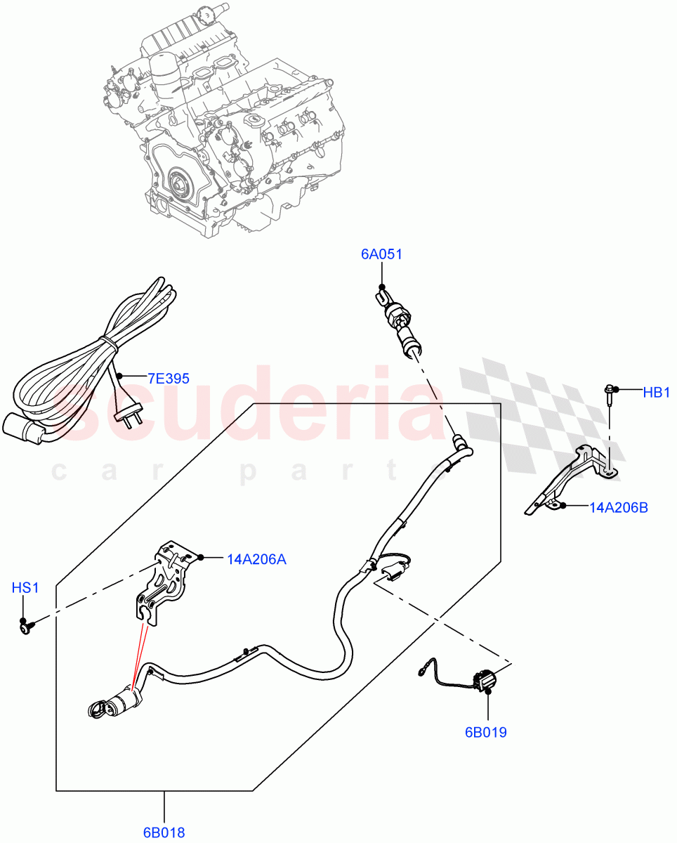 Engine Heater(3.0L DOHC GDI SC V6 PETROL) of Land Rover Land Rover Range Rover Velar (2017+) [3.0 DOHC GDI SC V6 Petrol]