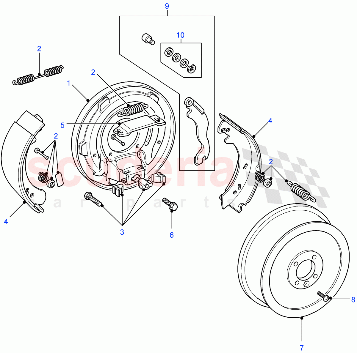 Transmission Brake-Direct Entry Cable ((V) FROM7A000001) of Land Rover Land Rover Defender (2007-2016)