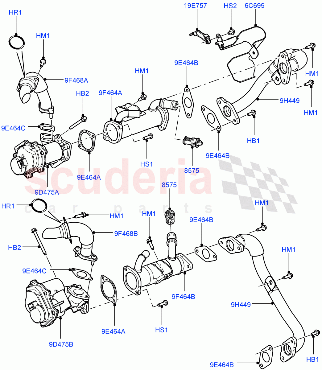 Exhaust Gas Recirculation(3.6L V8 32V DOHC EFi Diesel Lion)((V)FROMAA000001) of Land Rover Land Rover Range Rover (2010-2012) [3.6 V8 32V DOHC EFI Diesel]