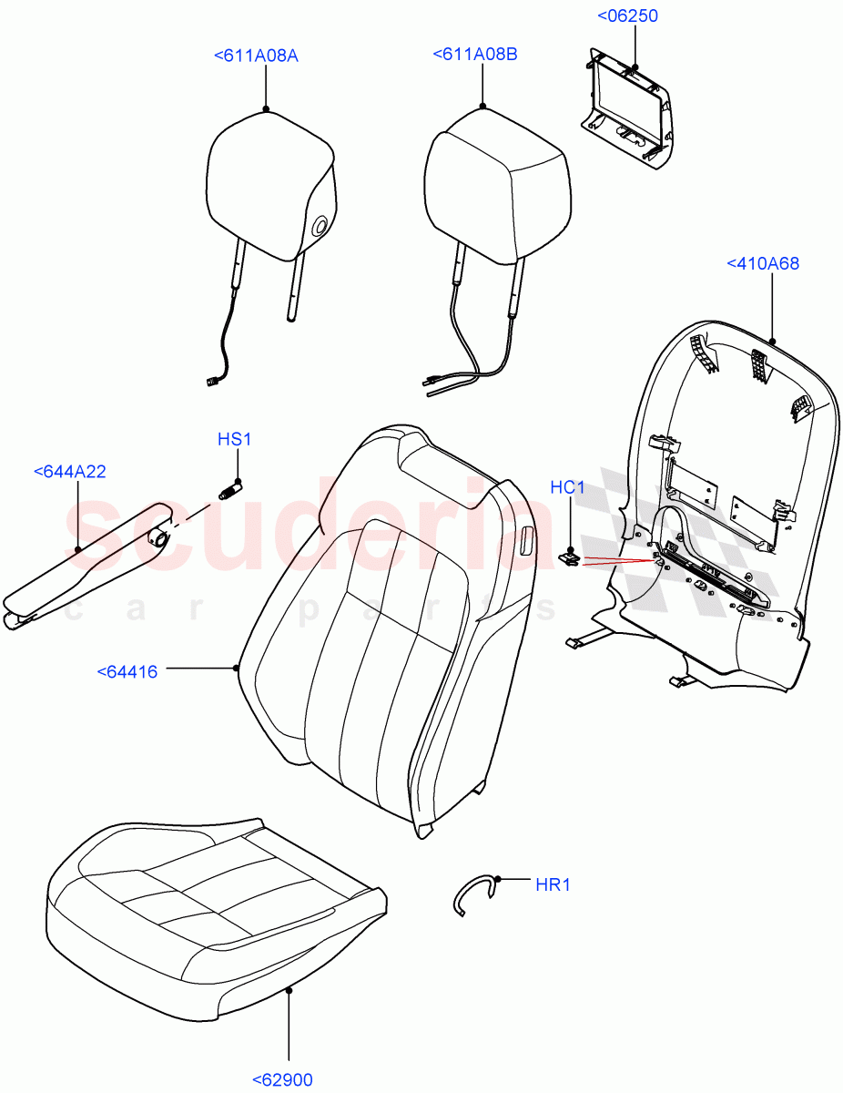 Front Seat Covers(Leather/Suede)((V)FROMKA000001) of Land Rover Land Rover Range Rover Sport (2014+) [2.0 Turbo Diesel]