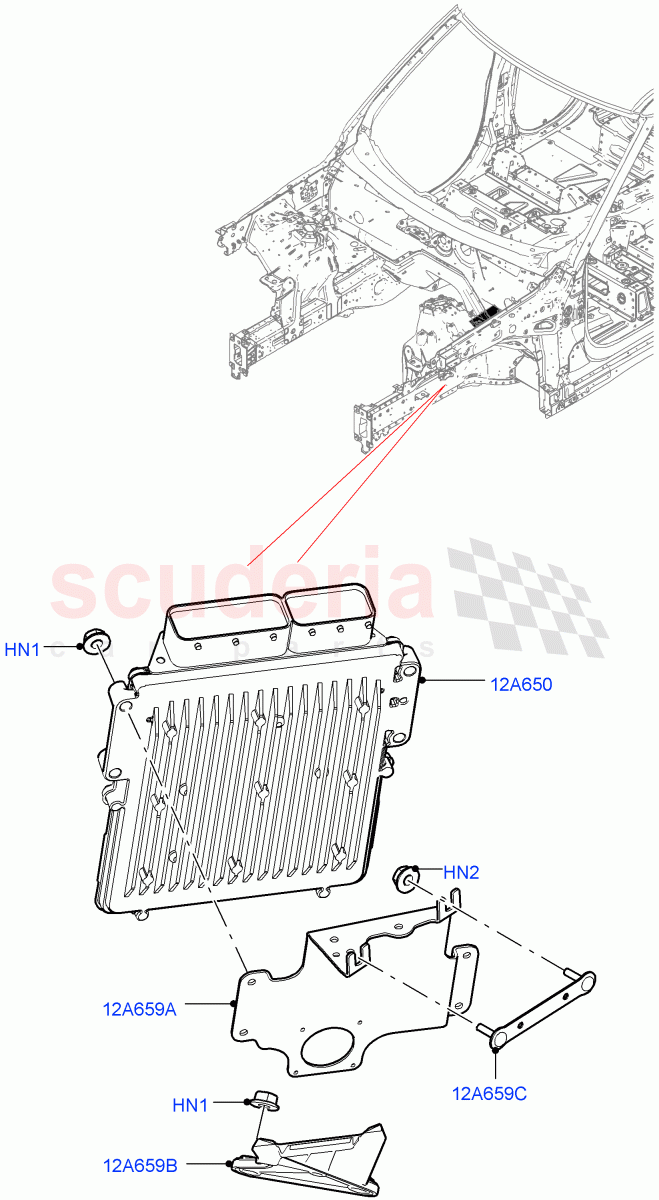 Engine Modules And Sensors (Solihull Plant Build) (2.0L I4 High DOHC AJ200 Petrol, 2.0L AJ200P Hi PHEV) ((V) FROMJA000001) of Land Rover Land Rover Discovery 5 (2017+) [2.0 Turbo Petrol AJ200P]