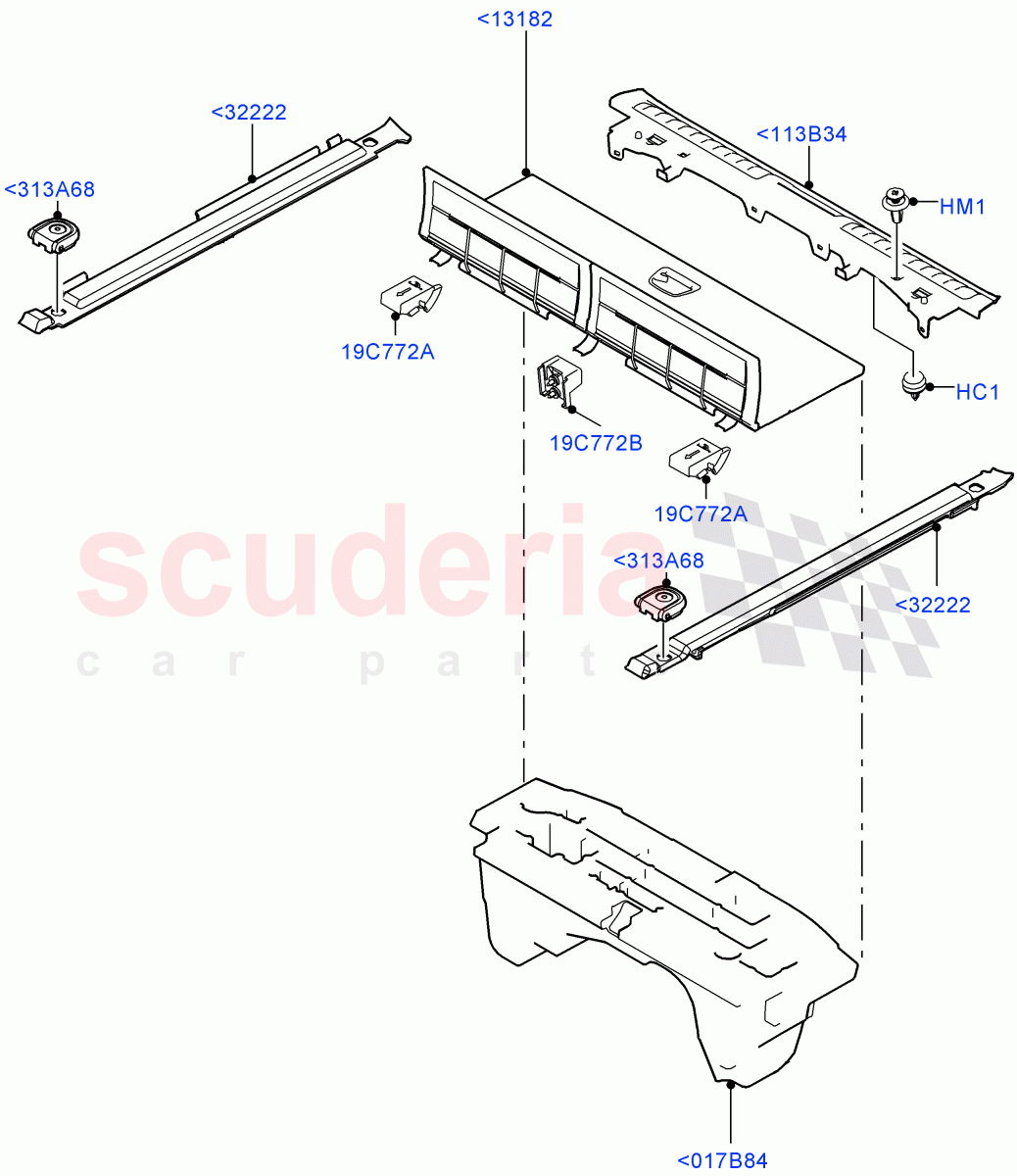 Load Compartment Trim(Floor)(With 7 Seat Configuration) of Land Rover Land Rover Range Rover Sport (2014+) [2.0 Turbo Petrol AJ200P]