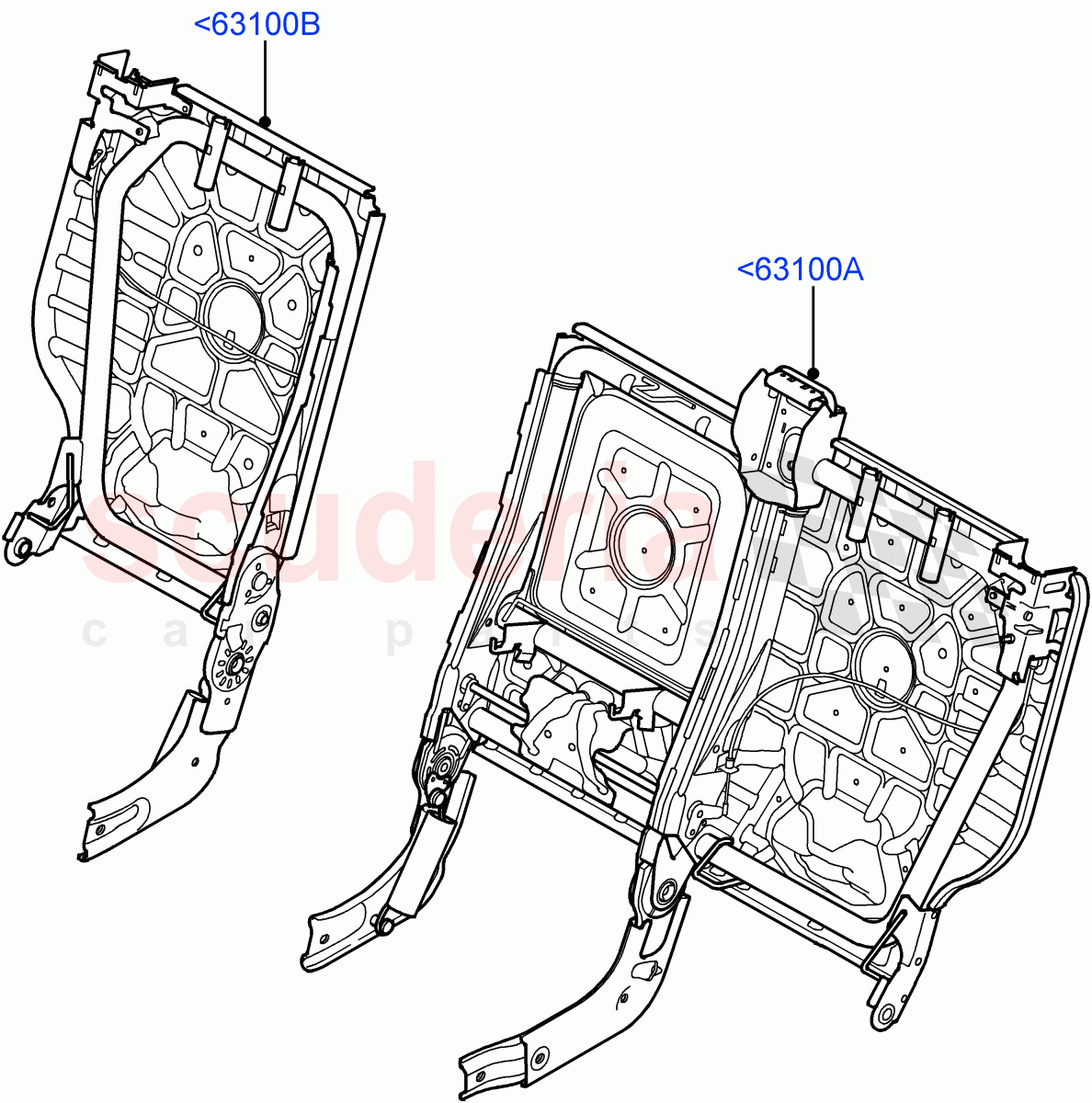 Rear Seat Back((V)TO9A999999) of Land Rover Land Rover Range Rover Sport (2005-2009) [3.6 V8 32V DOHC EFI Diesel]