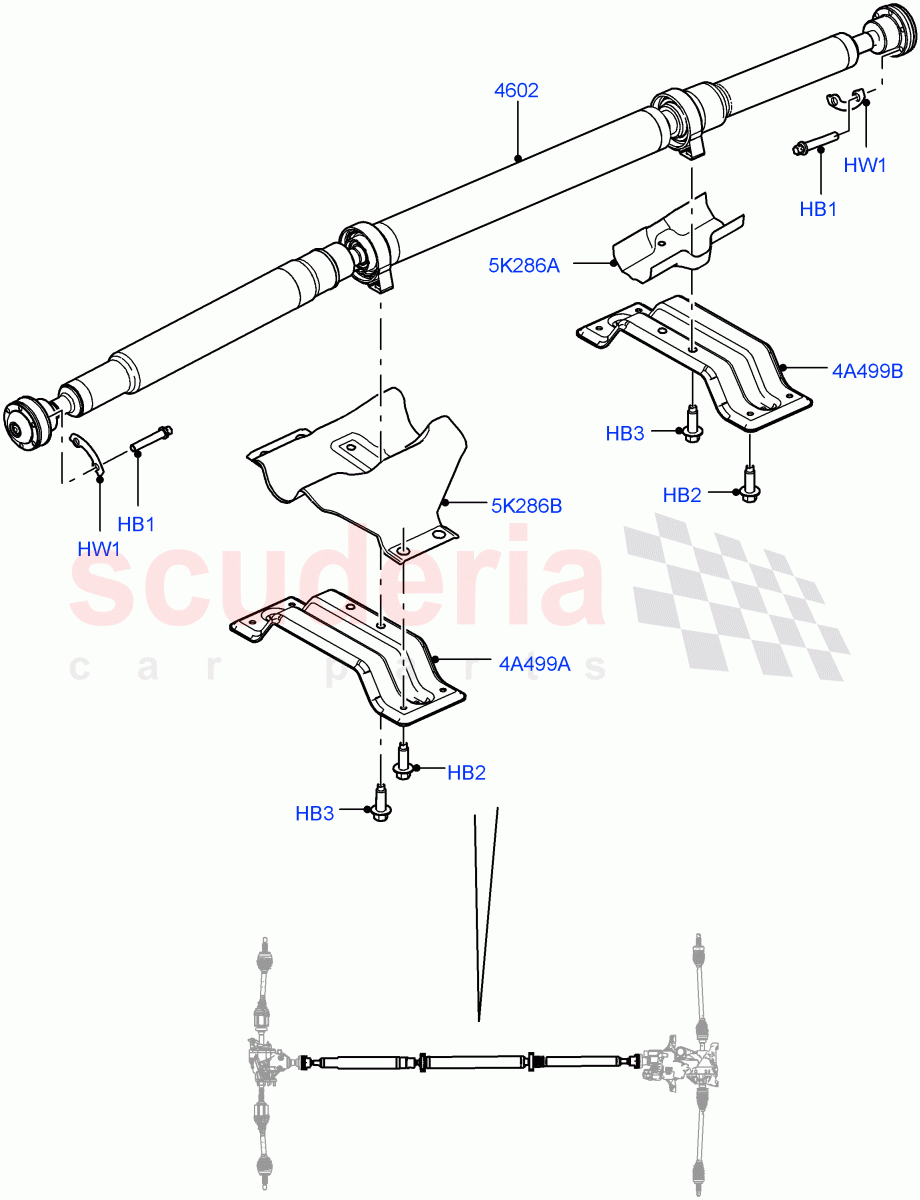 Drive Shaft - Rear Axle Drive(Changsu (China),Dynamic Driveline)((V)FROMFG000001,(V)TOKG446856) of Land Rover Land Rover Discovery Sport (2015+) [2.0 Turbo Petrol GTDI]