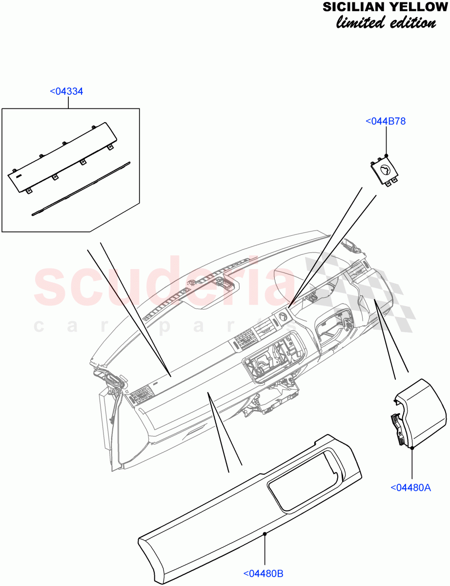 Instrument Panel (Sicilian Yellow Limited Edition, Halewood (UK)) ((V) FROMDH000001) of Land Rover Land Rover Range Rover Evoque (2012-2018) [2.2 Single Turbo Diesel]