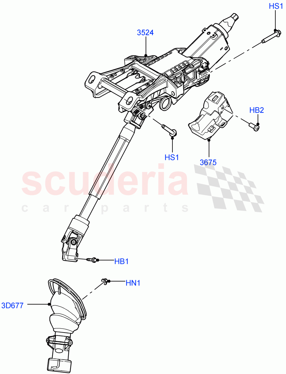 Steering Column(Changsu (China)) of Land Rover Land Rover Range Rover Evoque (2019+) [2.0 Turbo Petrol AJ200P]