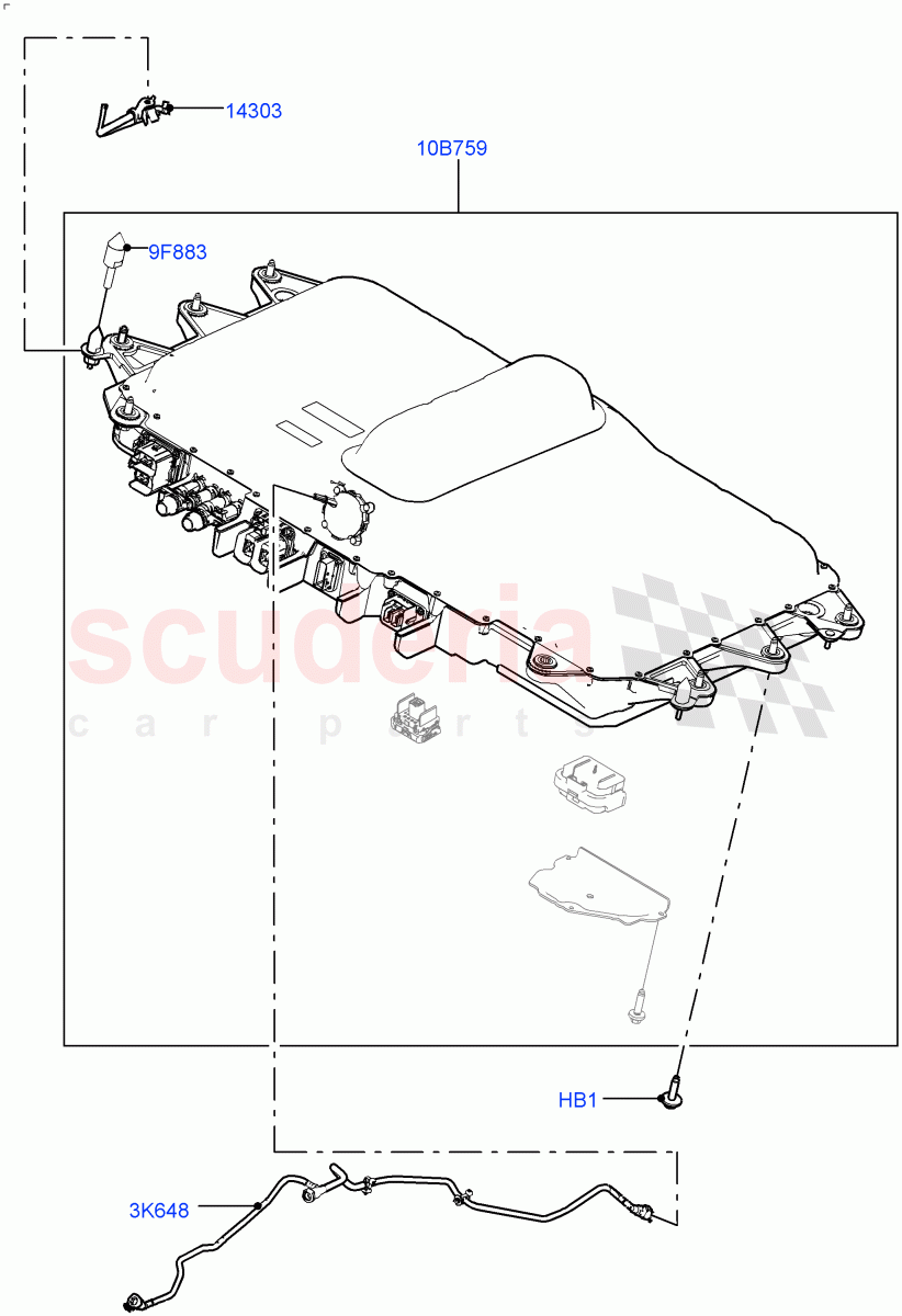 Hybrid Electrical Modules(Traction Battery)(Electric Engine Battery-PHEV)((V)FROMLH000001) of Land Rover Land Rover Range Rover Evoque (2019+) [2.0 Turbo Diesel AJ21D4]