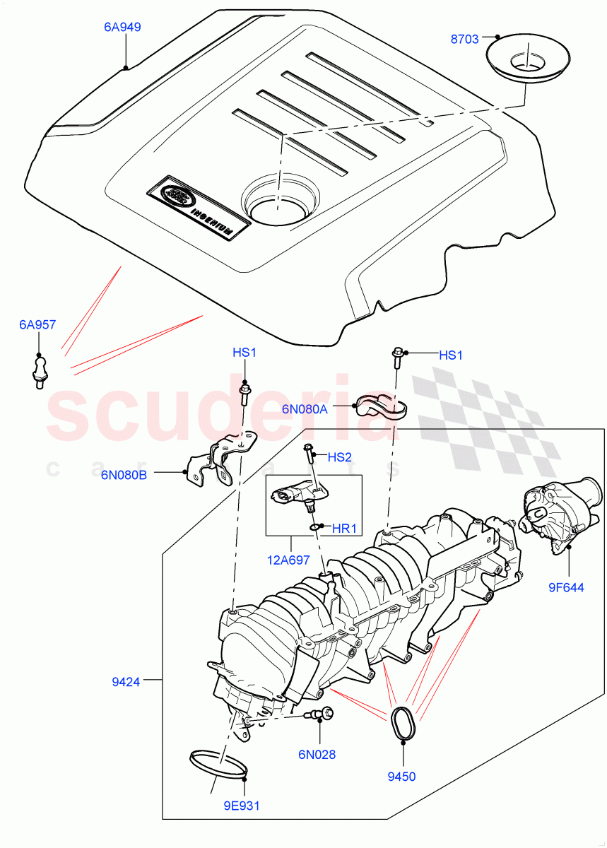 Inlet Manifold (2.0L I4 DSL HIGH DOHC AJ200) of Land Rover Land Rover Range Rover Velar (2017+) [2.0 Turbo Diesel]