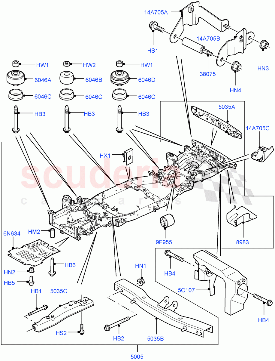 Chassis Frame (Frame Assy) ((V) FROMAA000001) of Land Rover Land Rover Range Rover Sport (2010-2013) [3.0 Diesel 24V DOHC TC]