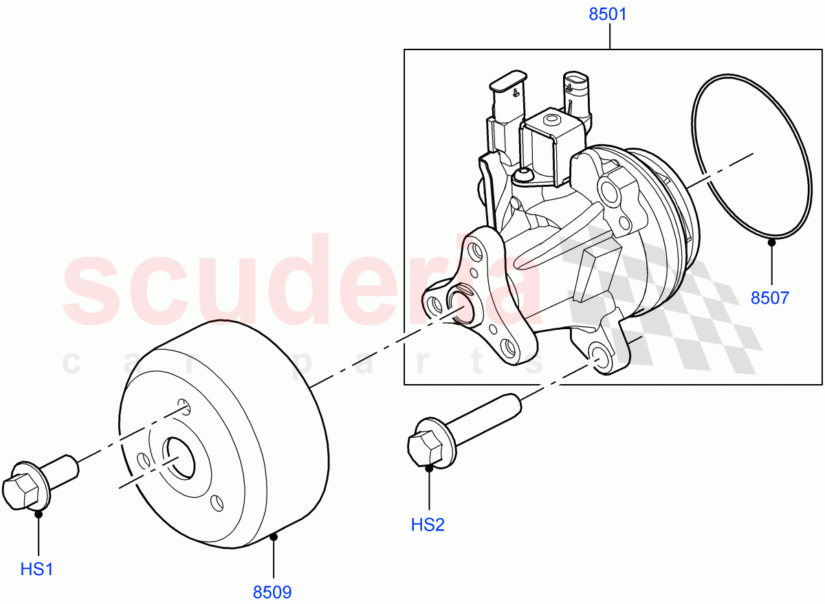 Water Pump(Main Unit, Nitra Plant Build)(3.0L AJ20P6 Petrol High)((V)FROML2000001) of Land Rover Land Rover Defender (2020+) [3.0 I6 Turbo Petrol AJ20P6]