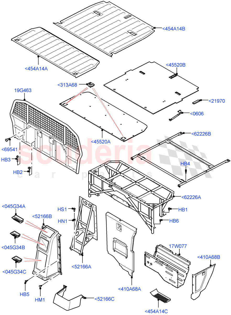 Load Compartment Trim (Nitra Plant Build, Commercial) ((V) FROMM2000001) of Land Rover Land Rover Discovery 5 (2017+) [3.0 Diesel 24V DOHC TC]
