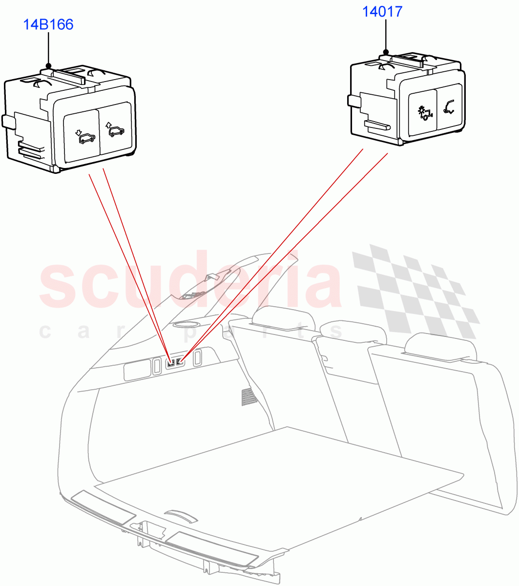 Switches(Luggage Compartment) of Land Rover Land Rover Range Rover Velar (2017+) [3.0 I6 Turbo Diesel AJ20D6]