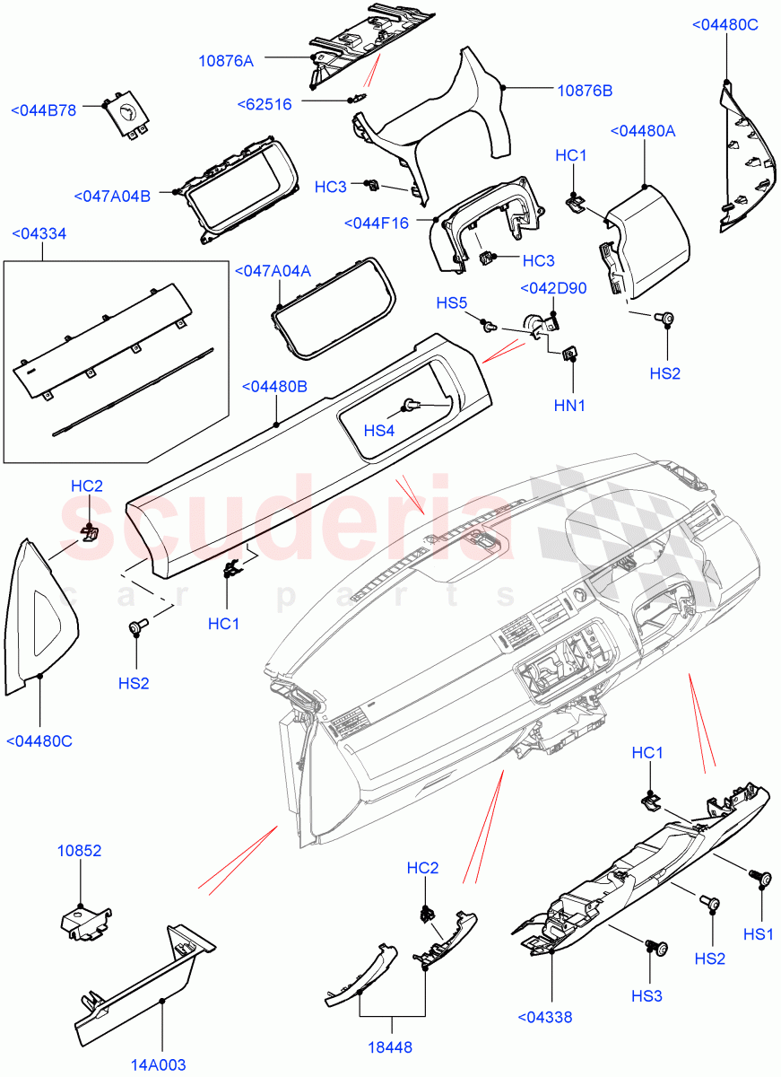 Instrument Panel (Lower) (Halewood (UK)) of Land Rover Land Rover Range Rover Evoque (2012-2018) [2.0 Turbo Petrol GTDI]