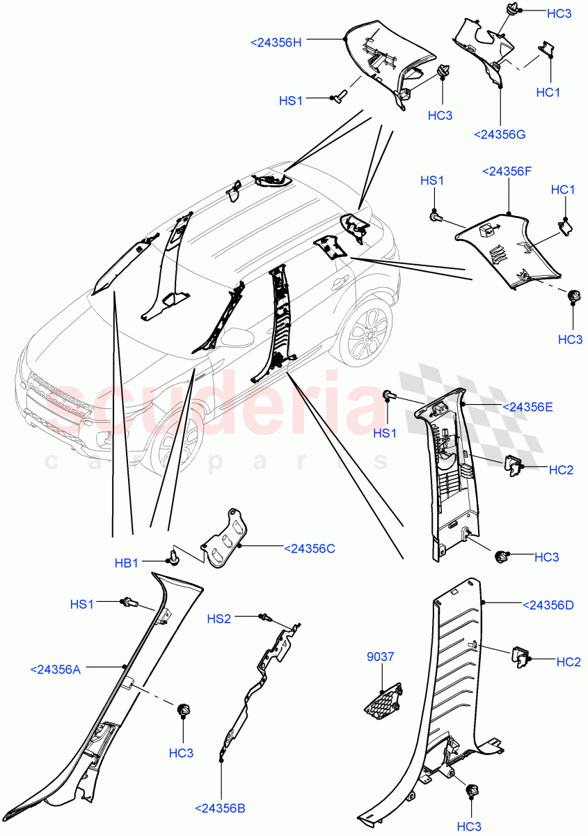Side Trim (Front And Rear) (Changsu (China)) ((V) FROMEG000001) of Land Rover Land Rover Range Rover Evoque (2012-2018) [2.0 Turbo Diesel]