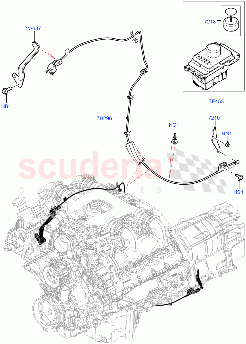 Gear Change-Automatic Transmission (4.4L DOHC DITC V8 Diesel, 8 Speed Auto Trans ZF 8HP76) ((V) FROMKA000001) of Land Rover Land Rover Range Rover (2012-2021) [2.0 Turbo Petrol GTDI]