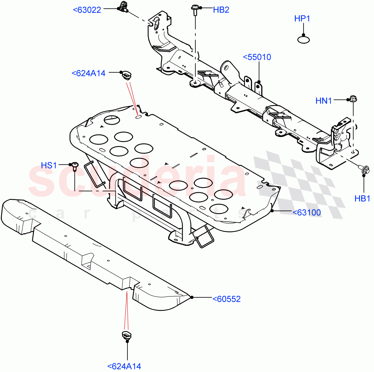 Rear Seat Base(Rr Seat 40/20/40 Fixed Cushion) of Land Rover Land Rover Defender (2020+) [5.0 OHC SGDI SC V8 Petrol]