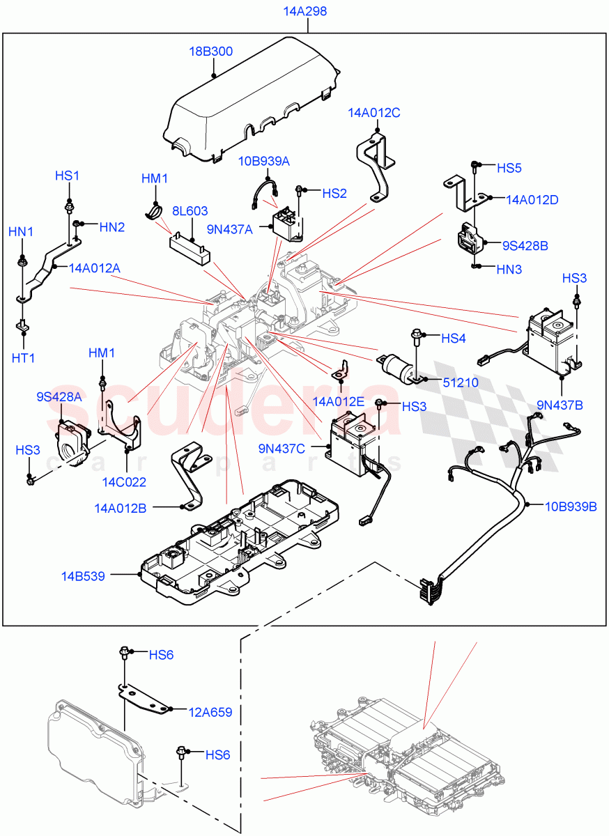 Hybrid Electrical Modules(High Voltage Battery Electrical Module)(Changsu (China),Electric Engine Battery-PHEV)((V)FROMKG446857) of Land Rover Land Rover Discovery Sport (2015+) [2.0 Turbo Diesel]